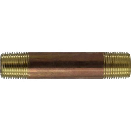 Midland Metal 12 X 4 RED BRASS NIPPLE 40066